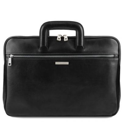 Tuscany Leather Caserta Black Document Leather briefcase #1